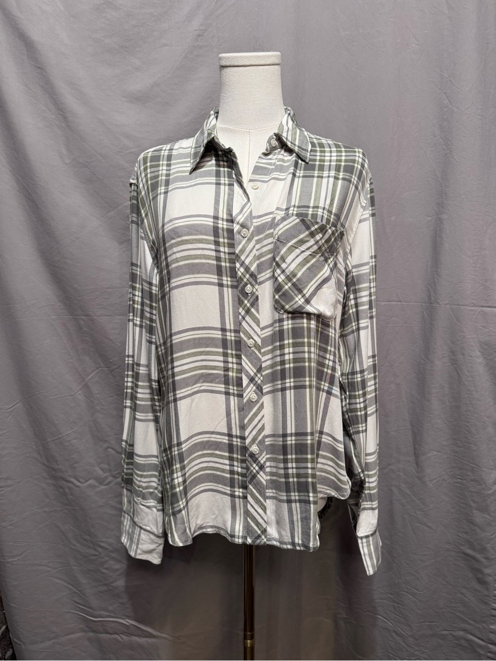 Splendid Ava Plaid Button Down - Size S